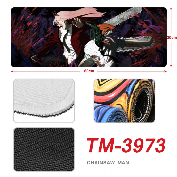 Chainsaw man Anime peripheral new lock edge mouse pad 80X30cm  TM-3973
