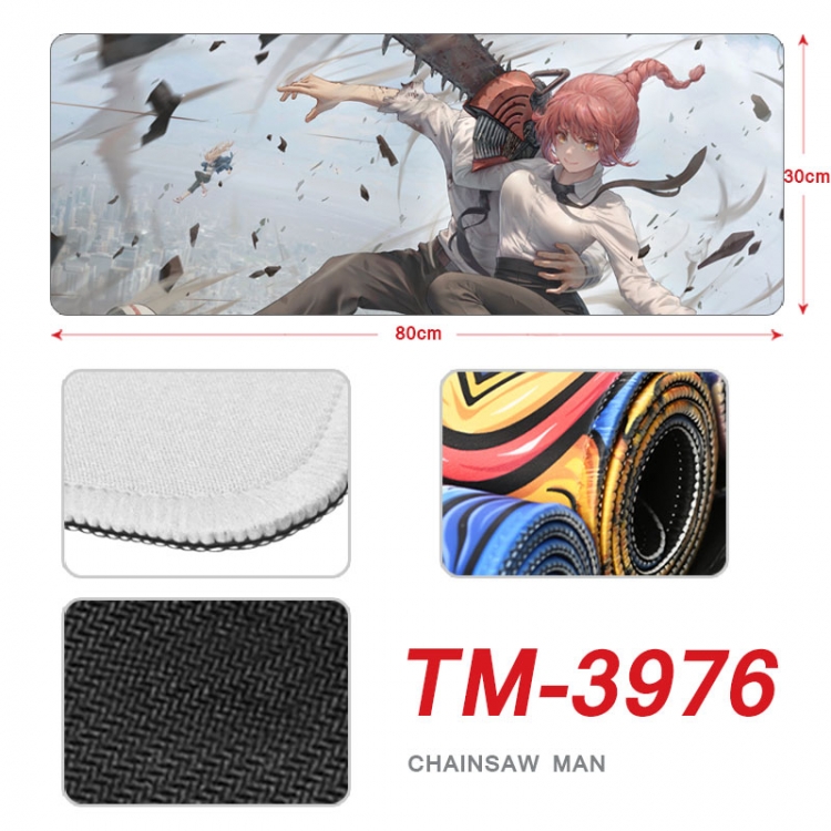 Chainsaw man Anime peripheral new lock edge mouse pad 80X30cm  TM-3976