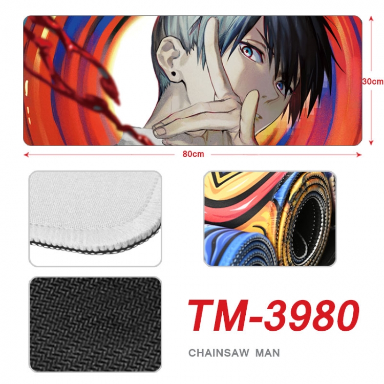 Chainsaw man Anime peripheral new lock edge mouse pad 80X30cm TM-3980