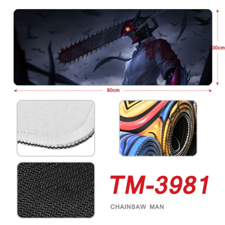 Chainsaw man Anime peripheral new lock edge mouse pad 80X30cm TM-3981