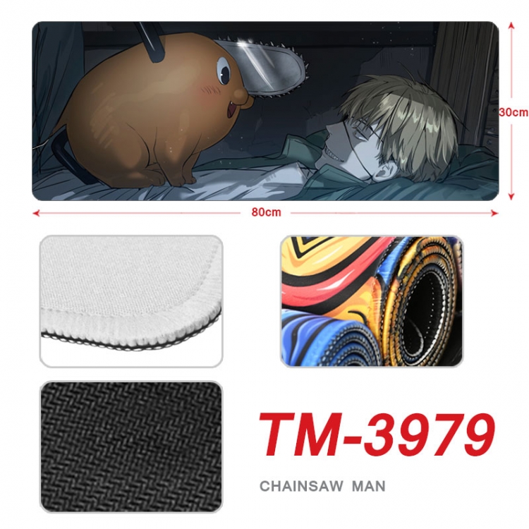 Chainsaw man Anime peripheral new lock edge mouse pad 80X30cm  TM-3979