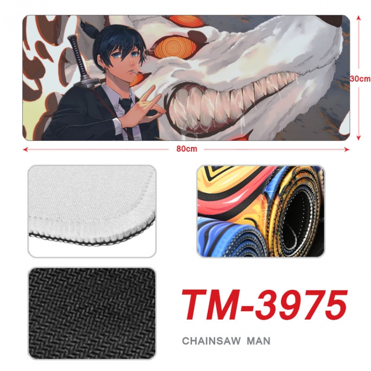 Chainsaw man Anime peripheral new lock edge mouse pad 80X30cm TM-3975