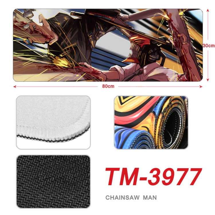 Chainsaw man Anime peripheral new lock edge mouse pad 80X30cm  TM-3977
