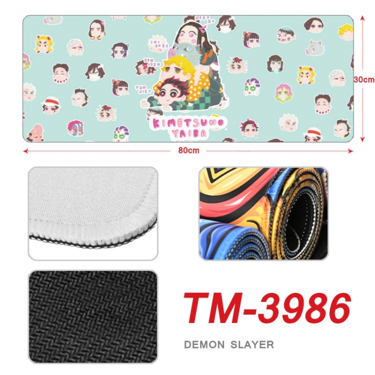 Demon Slayer Kimets Anime peripheral new lock edge mouse pad 80X30cm  TM-3986
