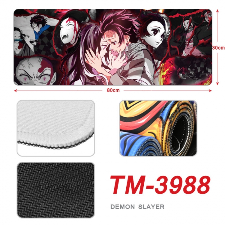 Demon Slayer Kimets Anime peripheral new lock edge mouse pad 80X30cm TM-3988