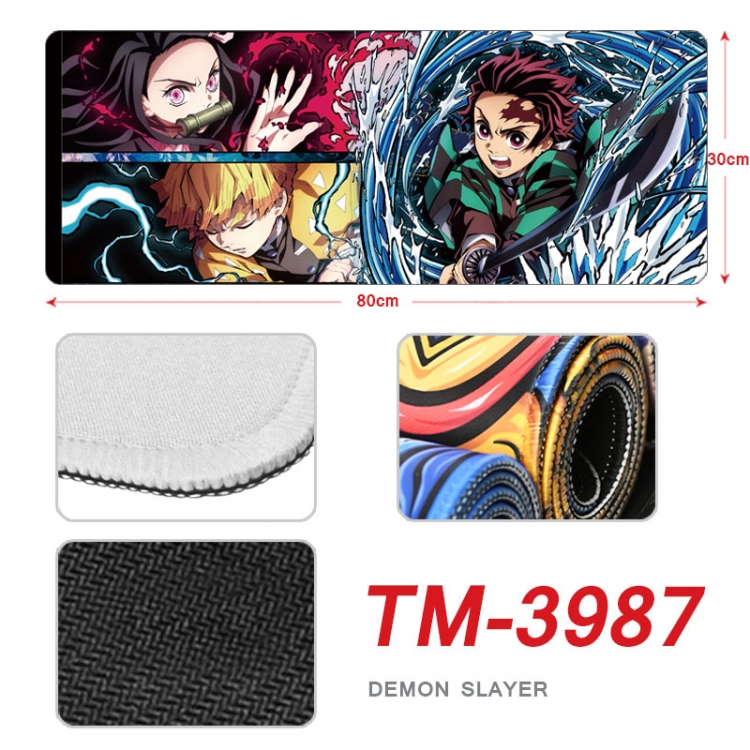 Demon Slayer Kimets Anime peripheral new lock edge mouse pad 80X30cm TM-3987