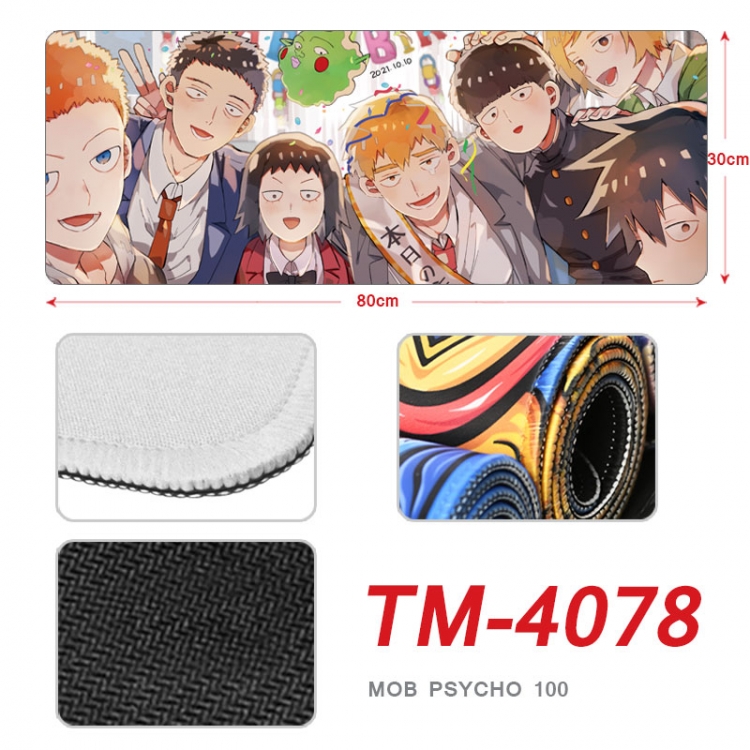 Mob Psycho 100 Anime peripheral new lock edge mouse pad 80X30cm TM-4078