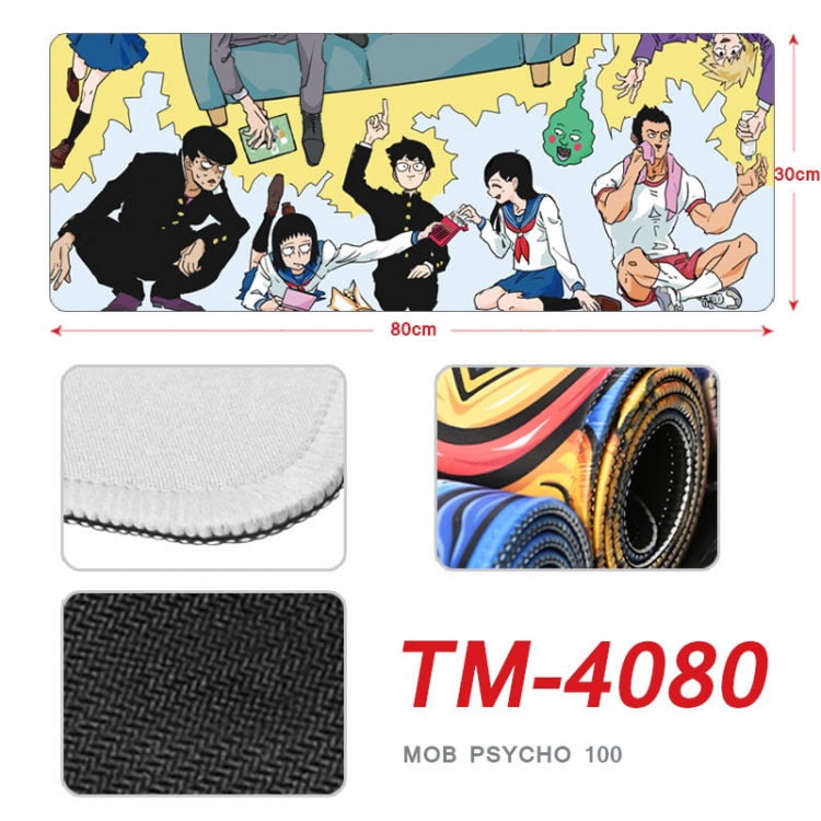 Mob Psycho 100 Anime peripheral new lock edge mouse pad 80X30cm  TM-4080