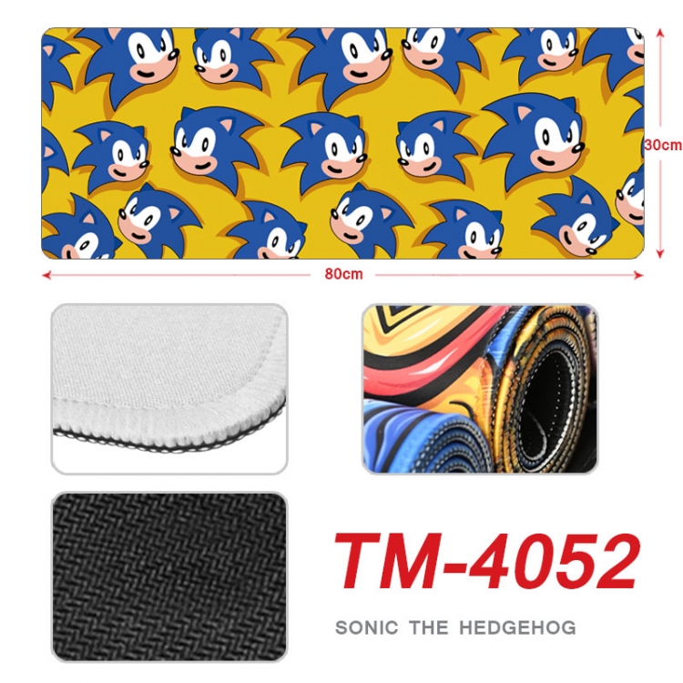 Sonic The Hedgehog Anime peripheral new lock edge mouse pad 80X30cm TM-4052