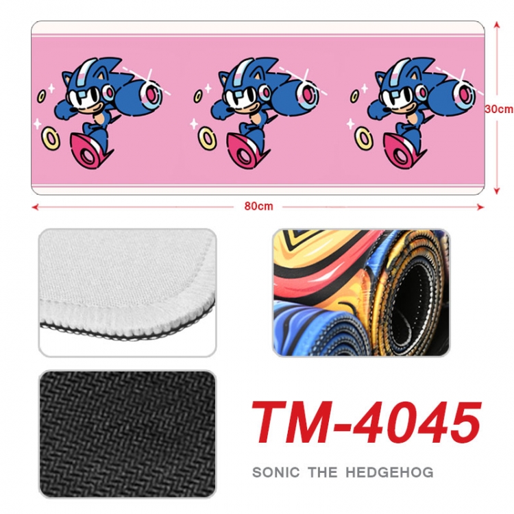 Sonic The Hedgehog Anime peripheral new lock edge mouse pad 80X30cm TM-4045