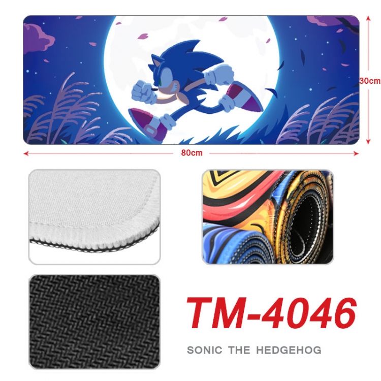 Sonic The Hedgehog Anime peripheral new lock edge mouse pad 80X30cm TM-4046