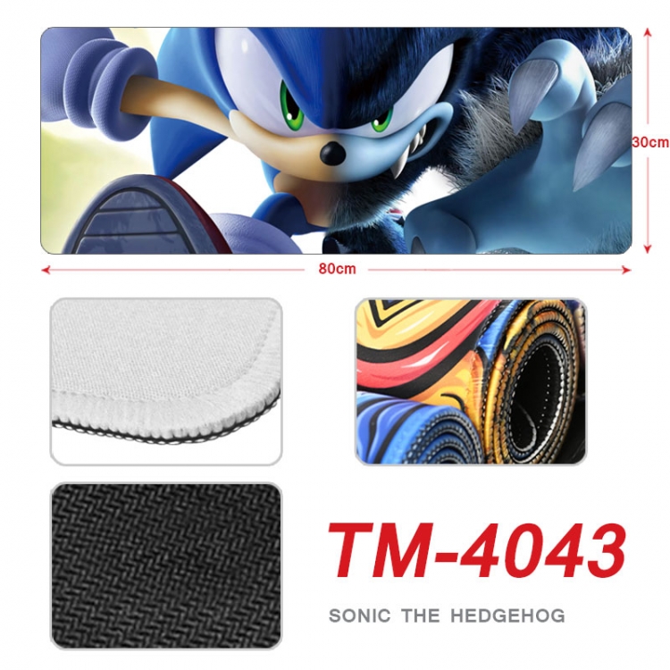 Sonic The Hedgehog Anime peripheral new lock edge mouse pad 80X30cm TM-4043