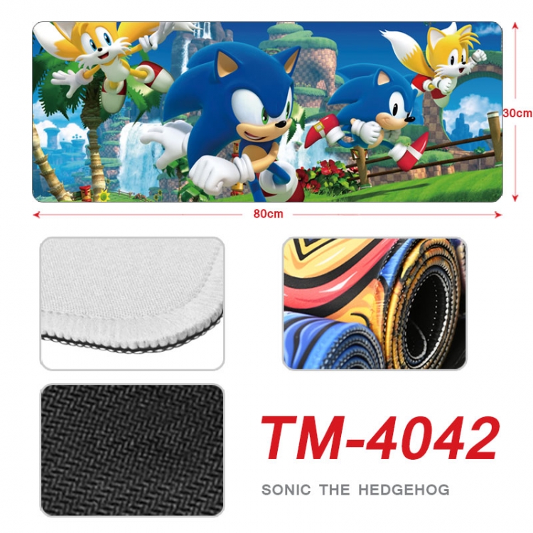 Sonic The Hedgehog Anime peripheral new lock edge mouse pad 80X30cm TM-4042