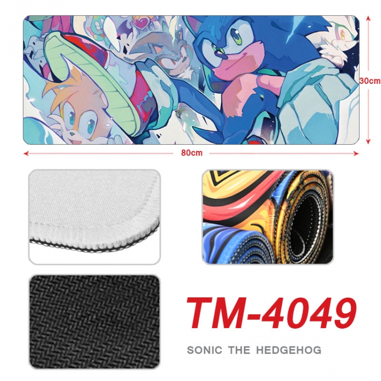 Sonic The Hedgehog Anime peripheral new lock edge mouse pad 80X30cm TM-4049