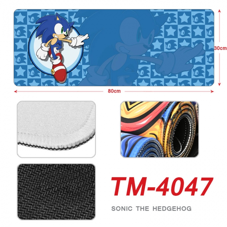 Sonic The Hedgehog Anime peripheral new lock edge mouse pad 80X30cm TM-4047