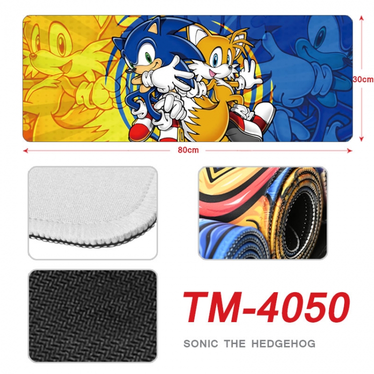 Sonic The Hedgehog Anime peripheral new lock edge mouse pad 80X30cm  TM-4050