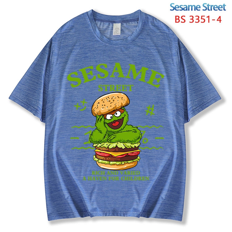 Sesame Street ice silk cotton loose and comfortable T-shirt from XS to 5XL BS-3351-4