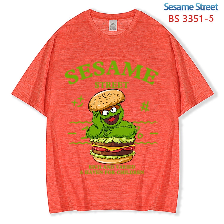 Sesame Street ice silk cotton loose and comfortable T-shirt from XS to 5XL BS-3351-5