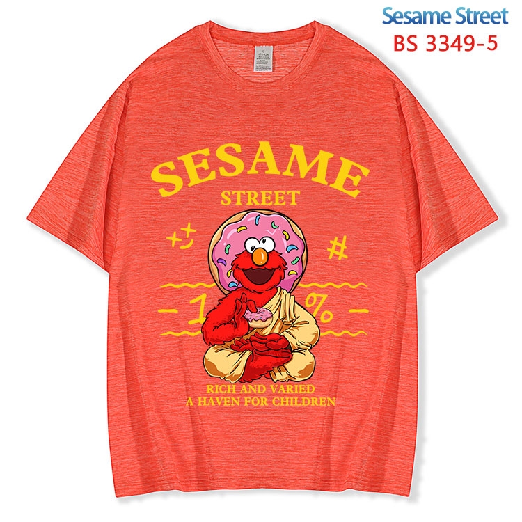 Sesame Street ice silk cotton loose and comfortable T-shirt from XS to 5XL BS-3349-5