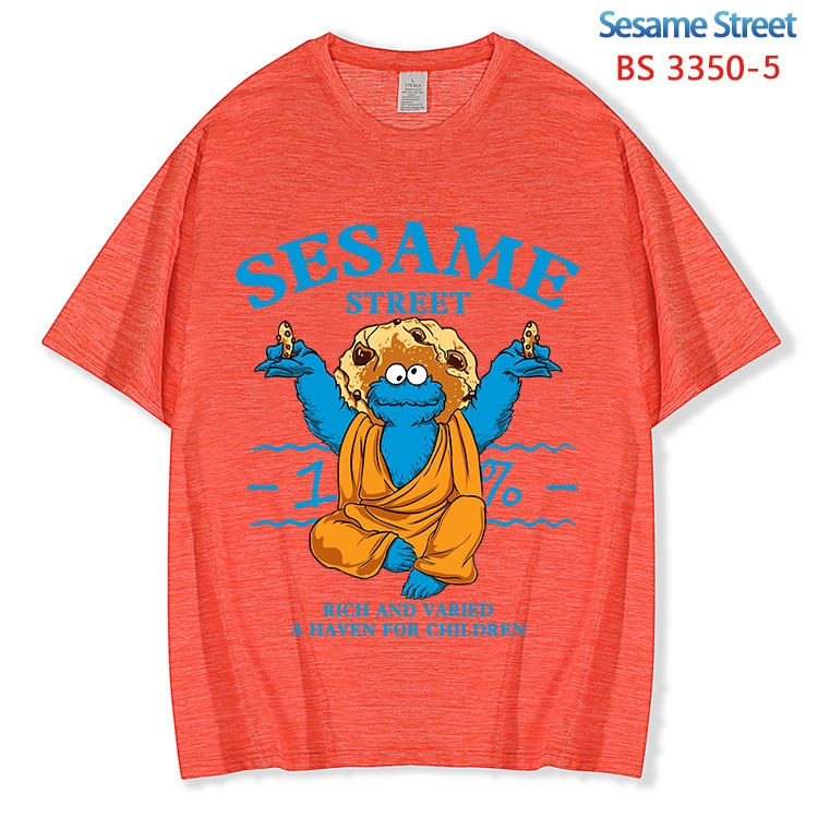 Sesame Street ice silk cotton loose and comfortable T-shirt from XS to 5XL BS-3350-5