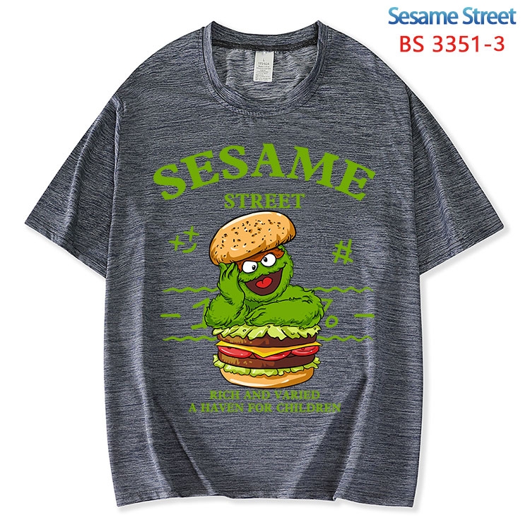 Sesame Street ice silk cotton loose and comfortable T-shirt from XS to 5XL BS-3351-3