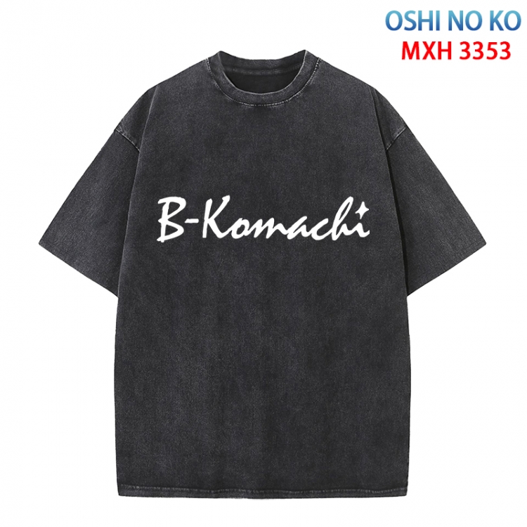 Oshi no ko Anime peripheral pure cotton washed and worn T-shirt from S to 4XL MXH-3353