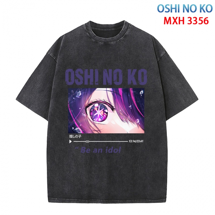 Oshi no ko Anime peripheral pure cotton washed and worn T-shirt from S to 4XL MXH-3356