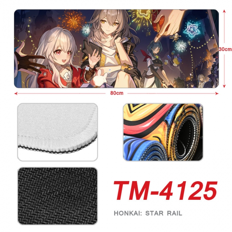 Honkai: Star Anime peripheral new lock edge mouse pad 80X30cm TM-4125