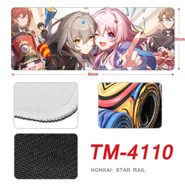 Honkai: Star Anime peripheral new lock edge mouse pad 80X30cm TM-4110