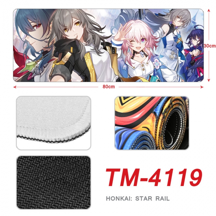 Honkai: Star Anime peripheral new lock edge mouse pad 80X30cm TM-4119