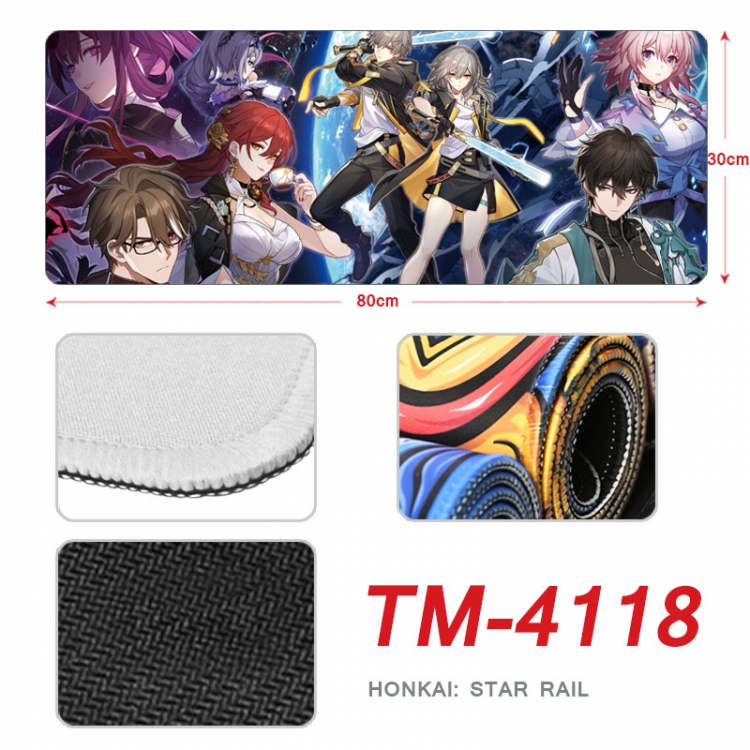 Honkai: Star Anime peripheral new lock edge mouse pad 80X30cm TM-4118