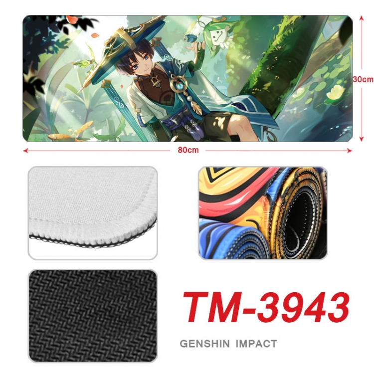Genshin Impact Anime peripheral new lock edge mouse pad 80X30cm TM-3943