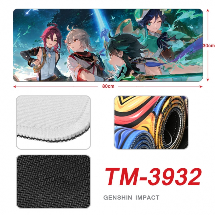 Genshin Impact Anime peripheral new lock edge mouse pad 80X30cm TM-3932