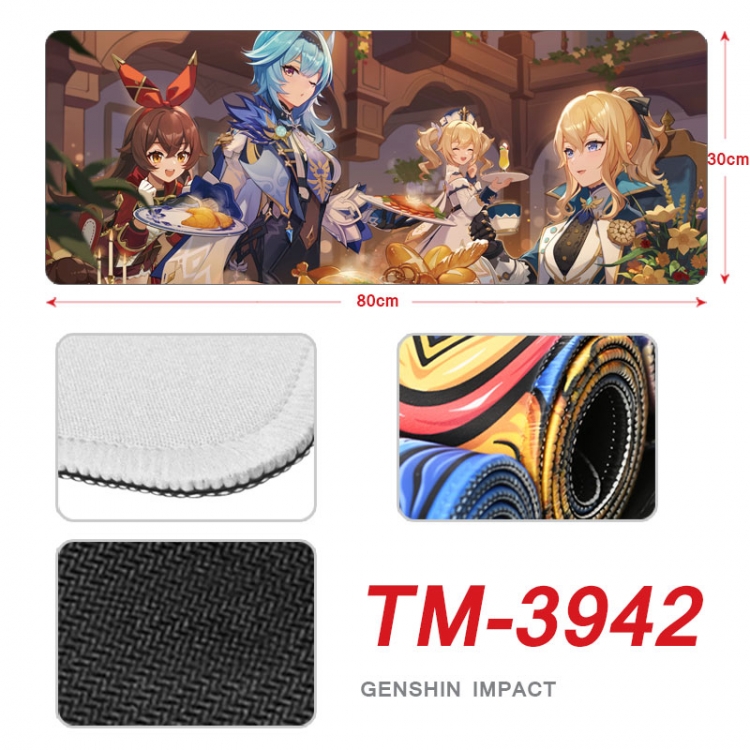 Genshin Impact Anime peripheral new lock edge mouse pad 80X30cm TM-3942