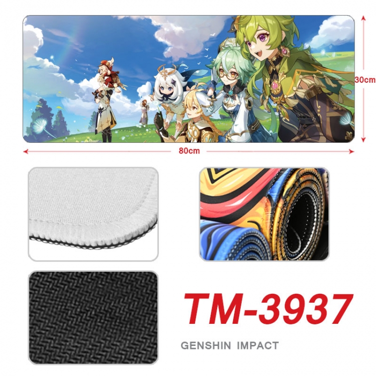 Genshin Impact Anime peripheral new lock edge mouse pad 80X30cm  TM-3937