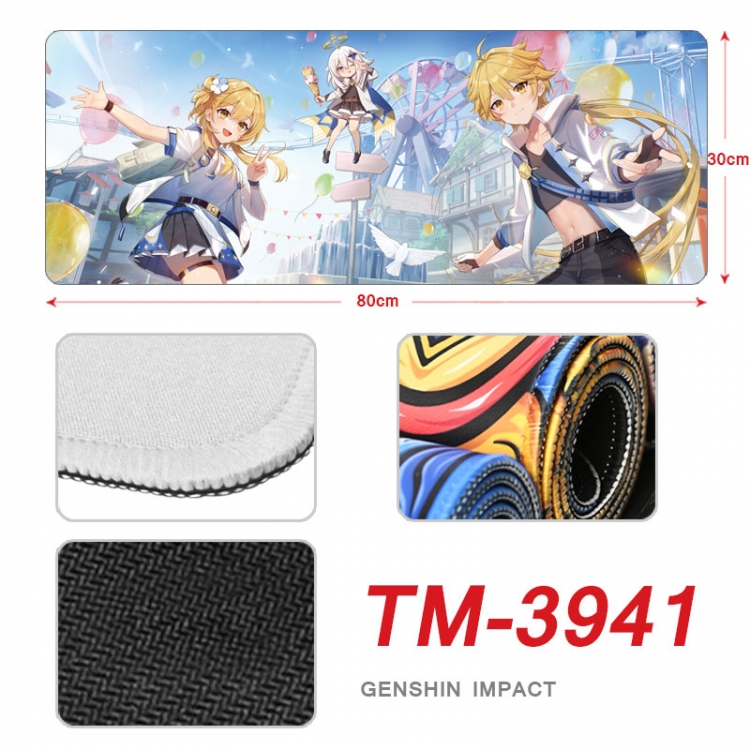 Genshin Impact Anime peripheral new lock edge mouse pad 80X30cm TM-3941