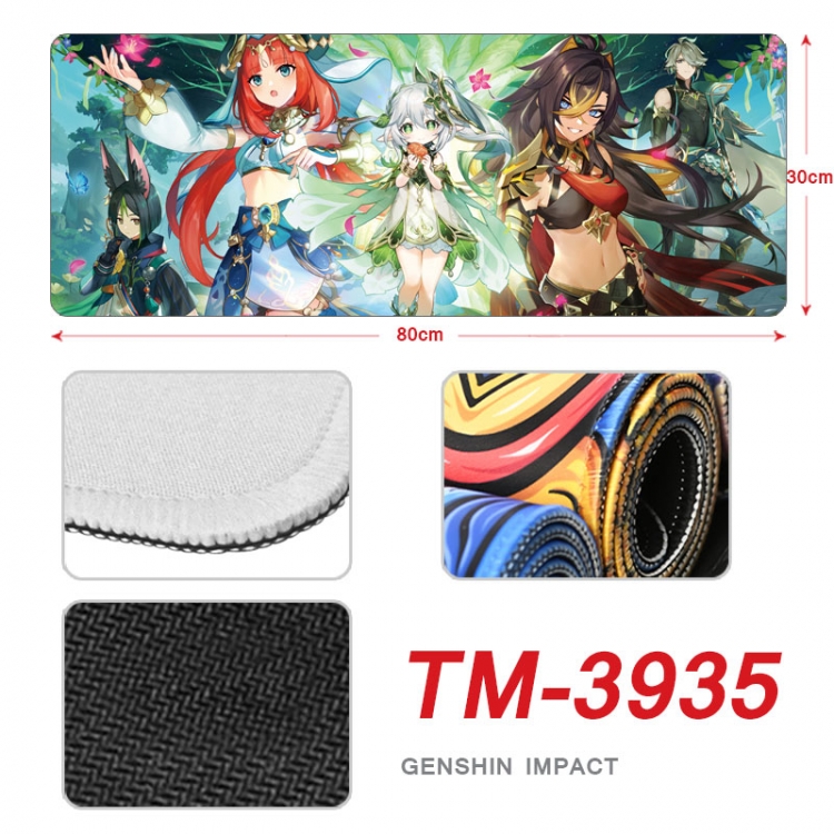 Genshin Impact Anime peripheral new lock edge mouse pad 80X30cm TM-3935