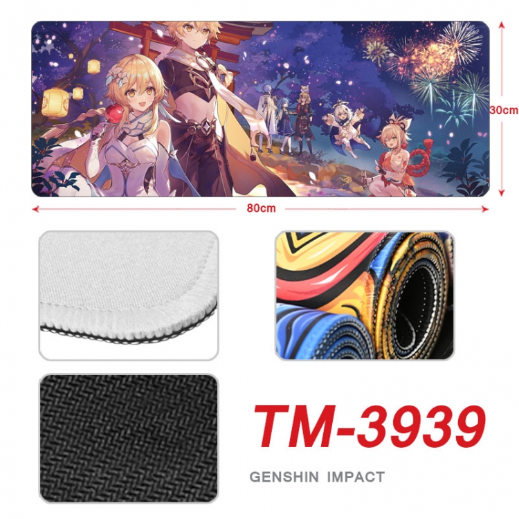 Genshin Impact Anime peripheral new lock edge mouse pad 80X30cm TM-3939