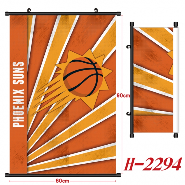 NBA Black Plastic Rod Canvas Painting Wall Scroll 60X90CM  H-2294