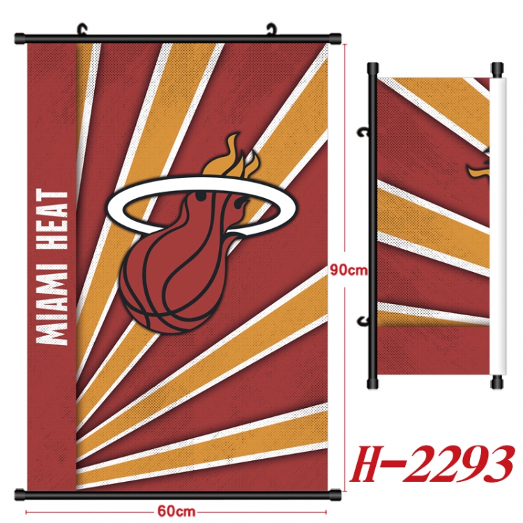 NBA Black Plastic Rod Canvas Painting Wall Scroll 60X90CM  H-2293