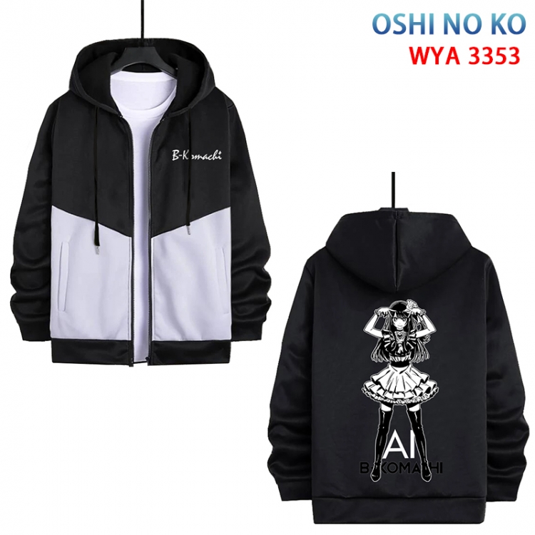 Oshi no ko Anime cotton zipper patch pocket sweater from S to 3XL WYA-3353-3