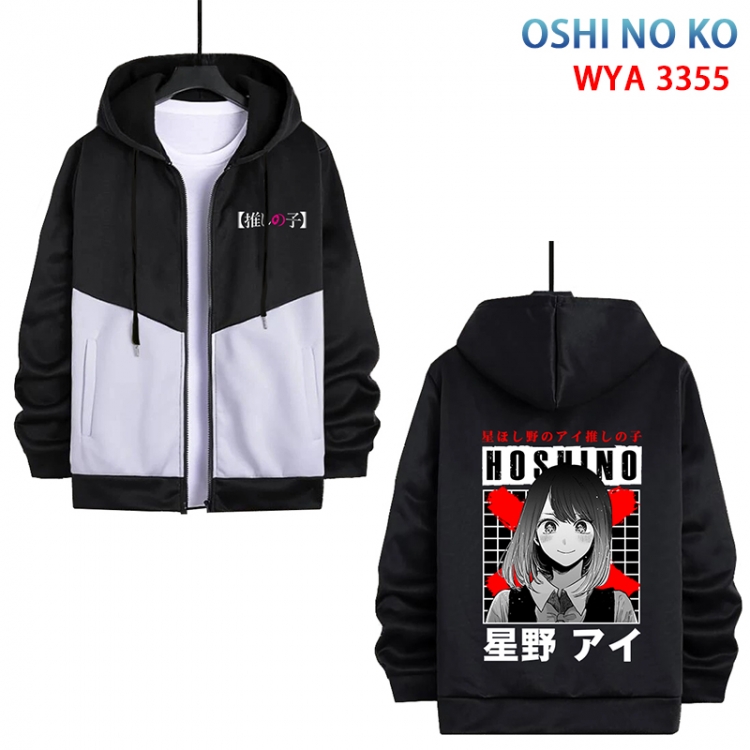 Oshi no ko Anime cotton zipper patch pocket sweater from S to 3XL  WYA-3355-3