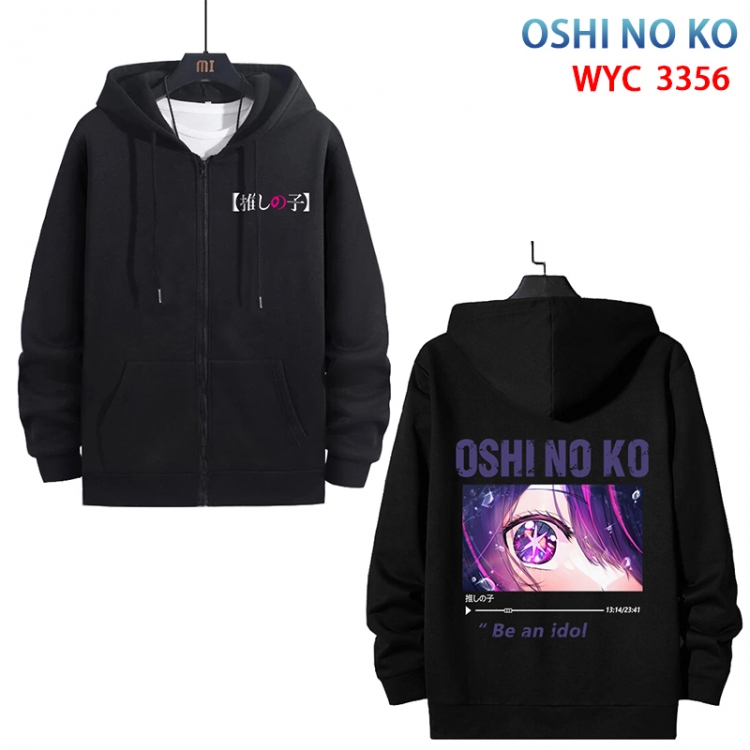 Oshi no ko Anime cotton zipper patch pocket sweater from S to 3XL WYC-3356-3