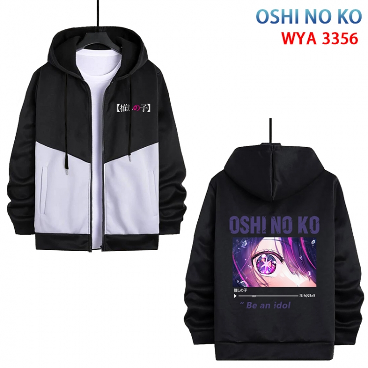 Oshi no ko Anime cotton zipper patch pocket sweater from S to 3XL  WYA-3356-3