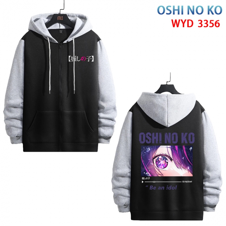 Oshi no ko Anime cotton zipper patch pocket sweater from S to 3XL WYD-3356-3