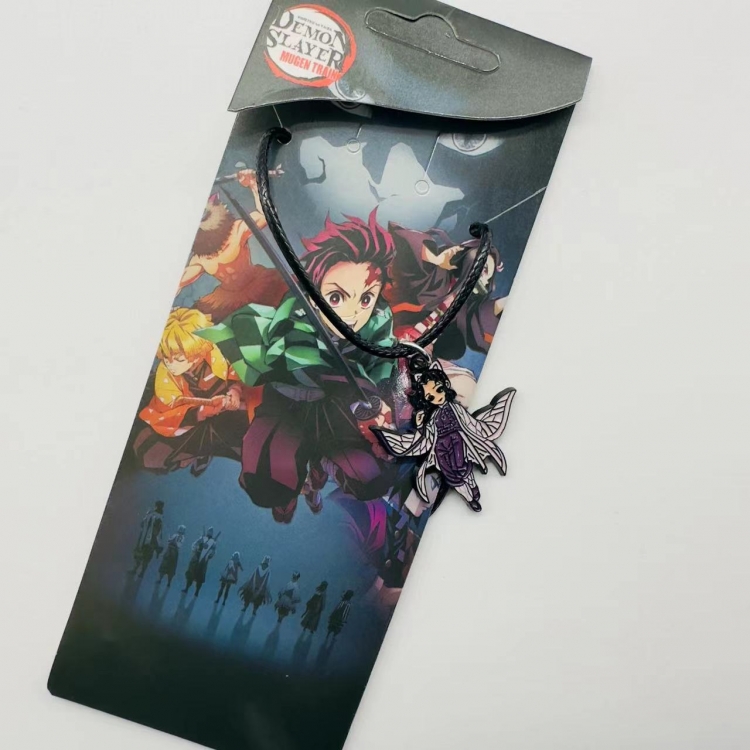 Demon Slayer Kimets Anime Surrounding Leather Rope Necklace Pendant price for 5 pcs 0829
