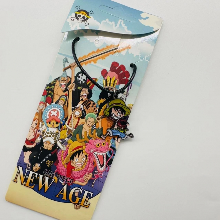 One Piece Anime Surrounding Leather Rope Necklace Pendant price for 5 pcs