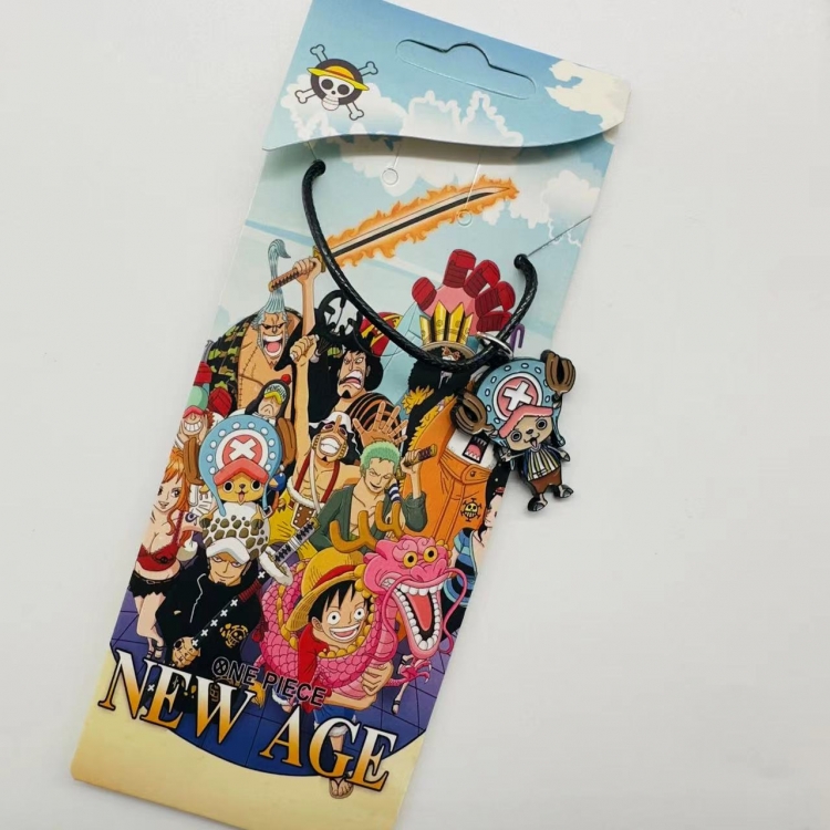 One Piece Anime Surrounding Leather Rope Necklace Pendant price for 5 pcs