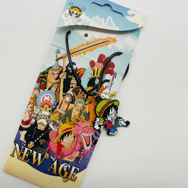 One Piece Anime Surrounding Leather Rope Necklace Pendant price for 5 pcs