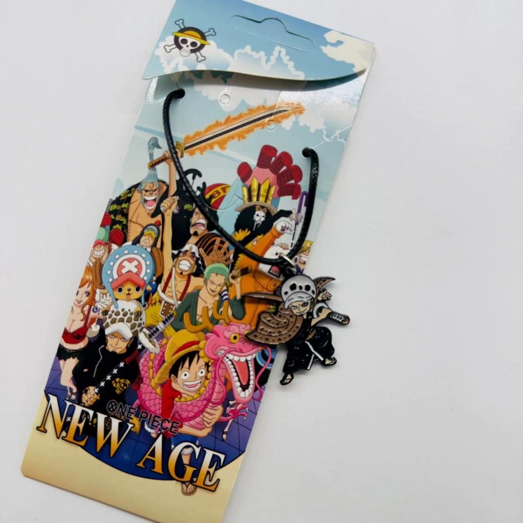 One Piece Anime Surrounding Leather Rope Necklace Pendant price for 5 pcs